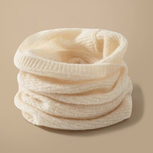 All-Cashmere Woolen Scarf Pure Color Pullover Versatile Warm Neck Scarf Knitted Winter New Fake Collar for Men and Women