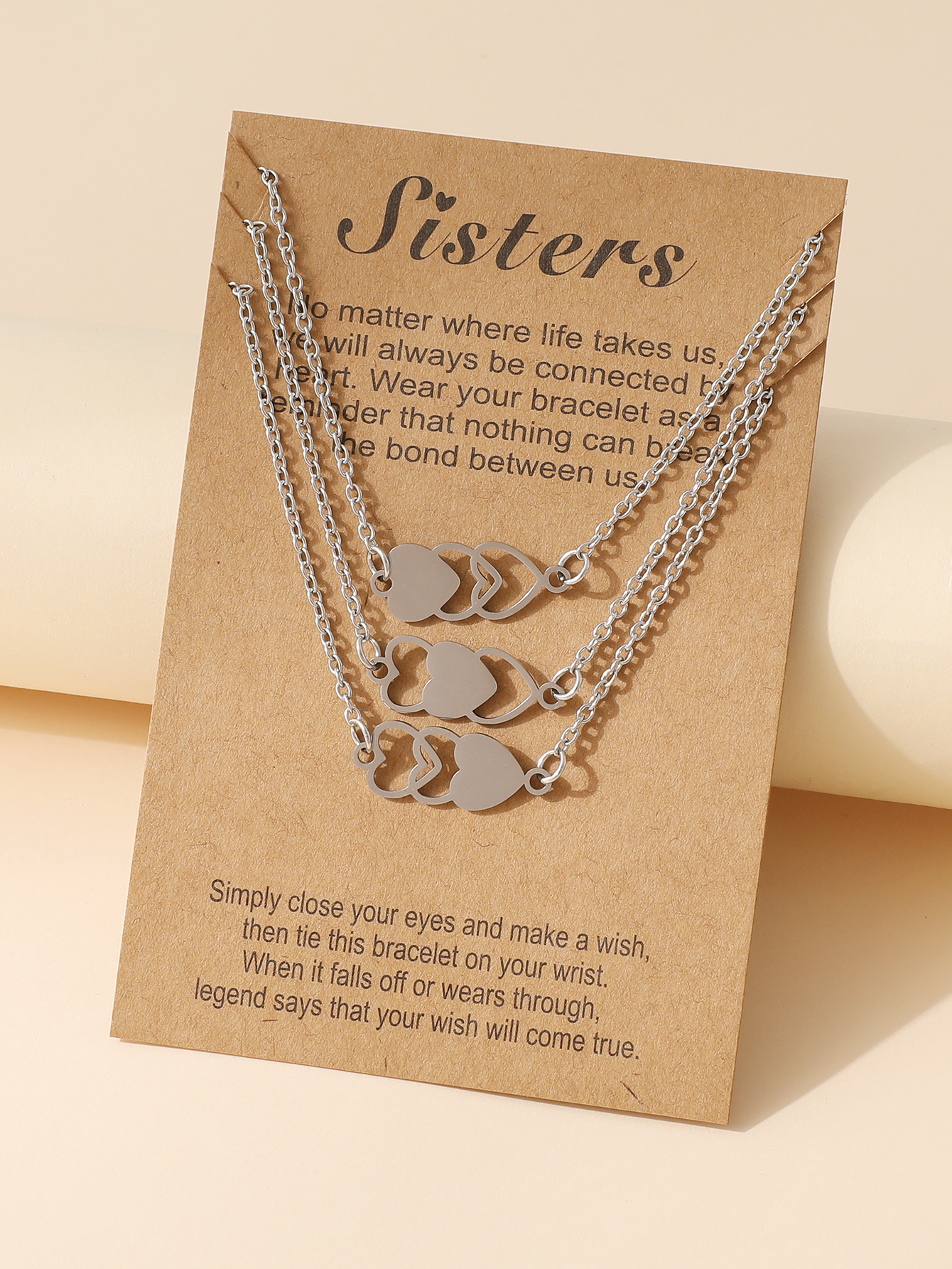 3 사랑 목걸이-실버