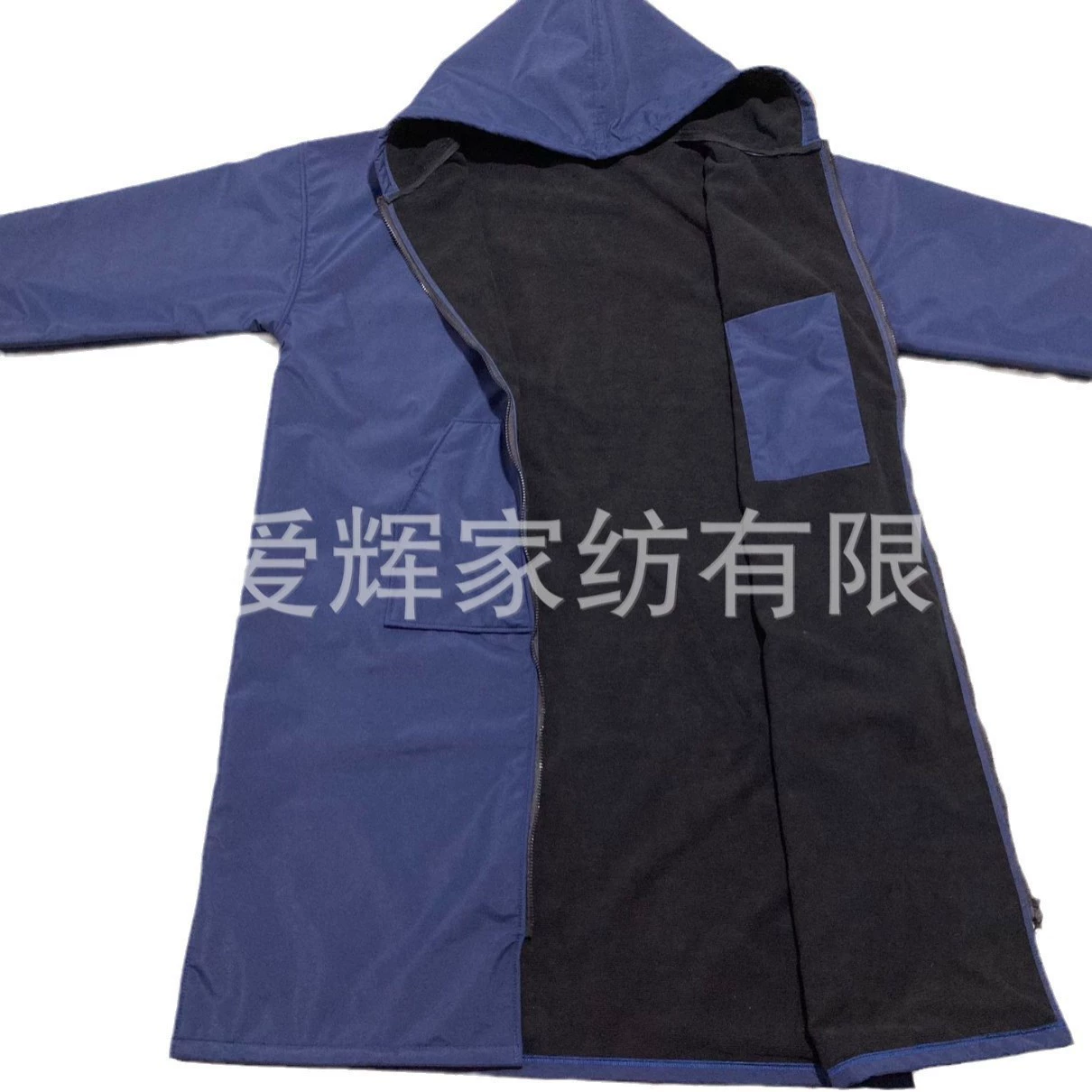 Зимнее пляжное пончо, ветрозащитное, водонепроницаемое, теплое пончо, зимний халат для плавания, двухслойный халат