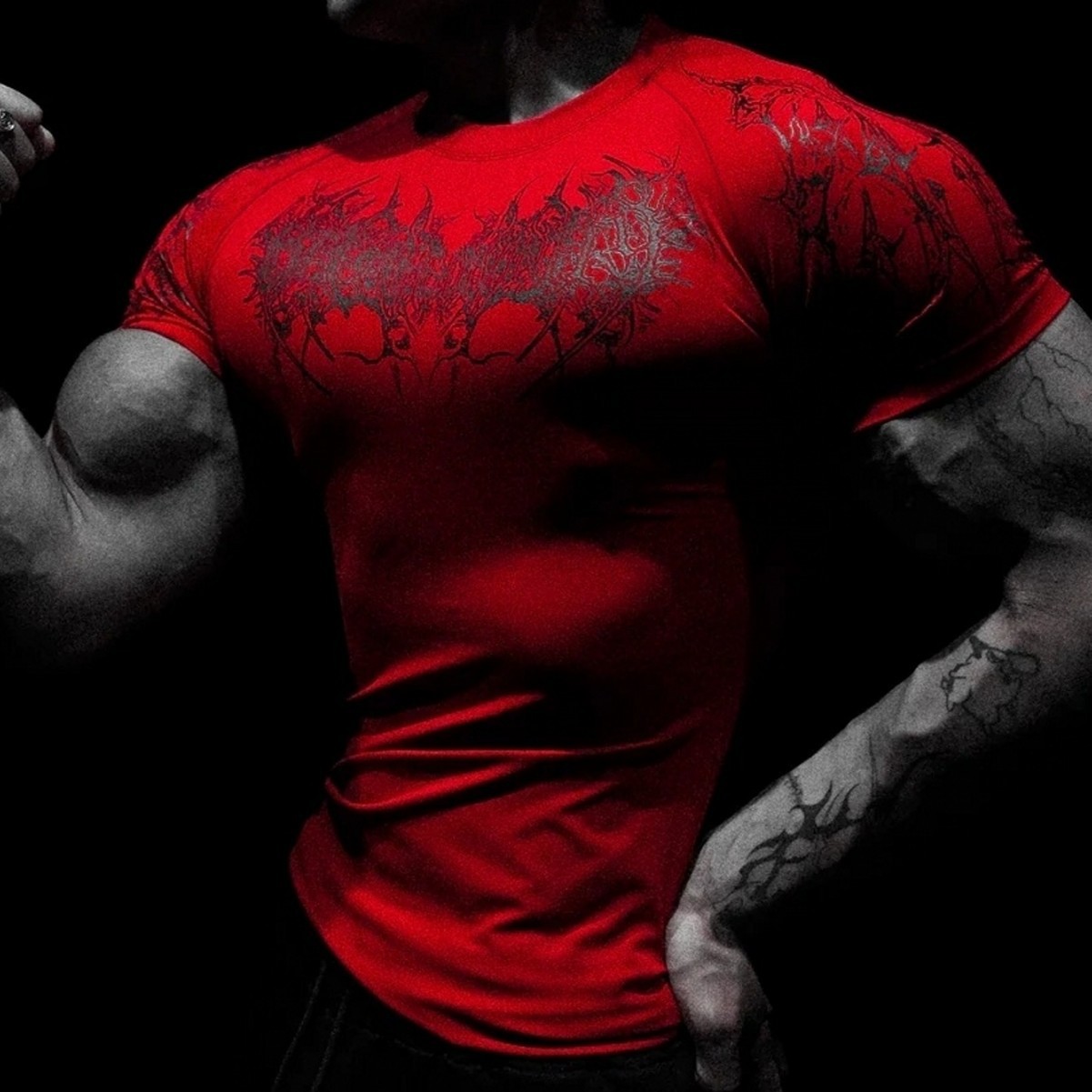 Breathedivinity Men's Fitness Top Sports Training Stretch Tight T-Shirt Cycling Quick-Dry Clothing 008_viptrois.com