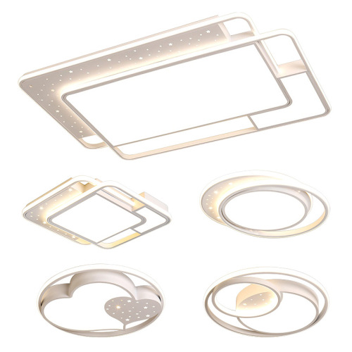 LED eye-protecting living room main light, starry sky dining room chandelier, modern and simple Nordic bedroom ceiling lamps whole house package