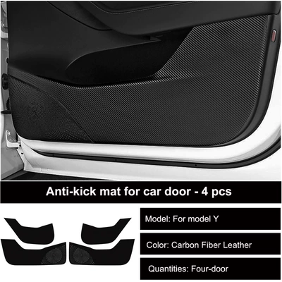 for Tesla Model3/Y modified car: Other Automotive Interior Supplies - 2021-2024-model-y-door-carbon-fiber-black