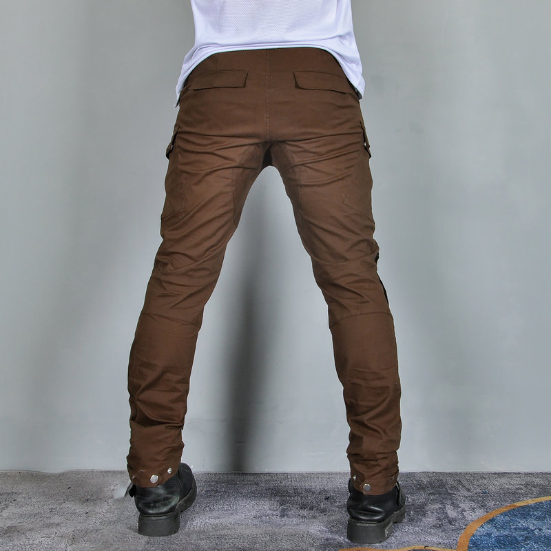 VOLERO motocicleta Four Seasons pantalones de ciclismo resistentes a la caída de cintura alta transpirable overoles de motocicleta retro marrón pantalones resistentes a la caída