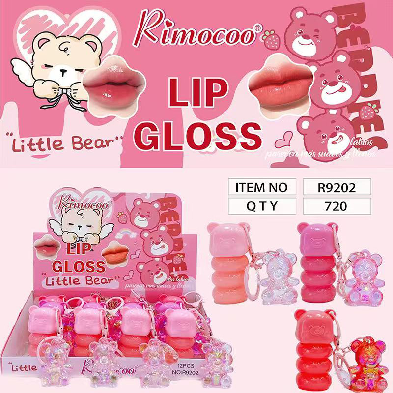 Rimocoo comercio exterior transfronterizo nuevo esmalte labial hidratante perdurable colgante de dibujos animados manzana frutas lipstick