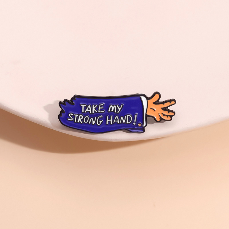 Put Out My Hands to Me Creative European and American British Bra Pin Arm and Hand Metal Badge Clothing Accessories Versatile