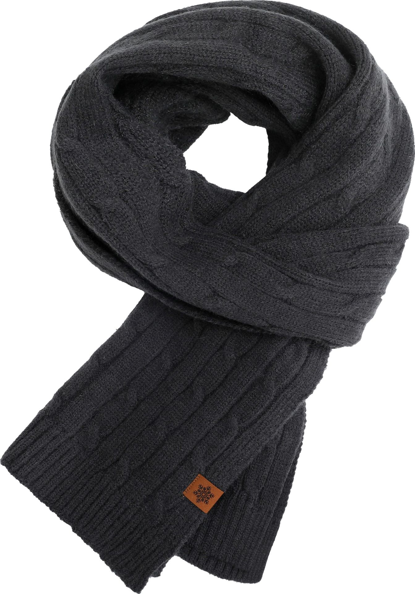 짙은 회색 스카프