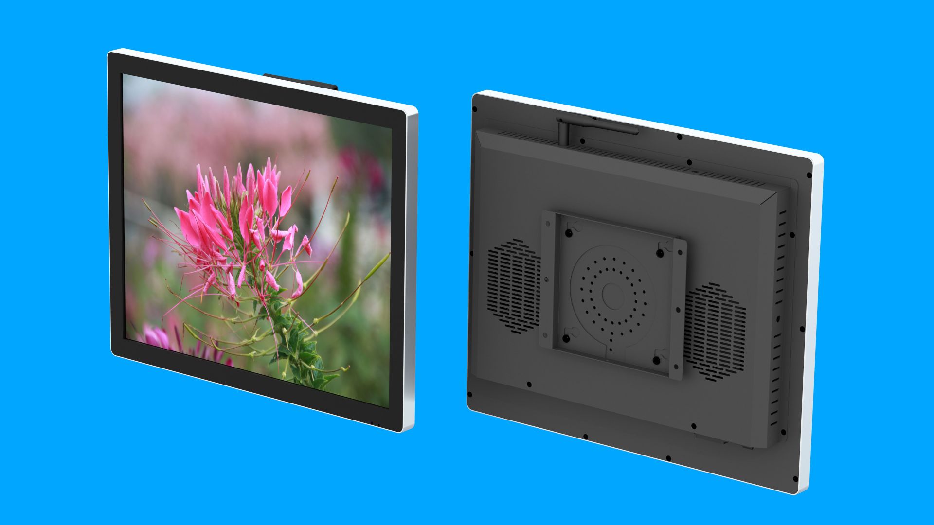 17寸19B款壁掛純平銀色效果圖