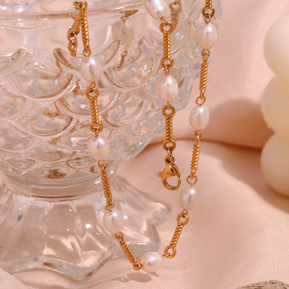 Fresh Water Pearl Stainless Steel Fine Jewelry