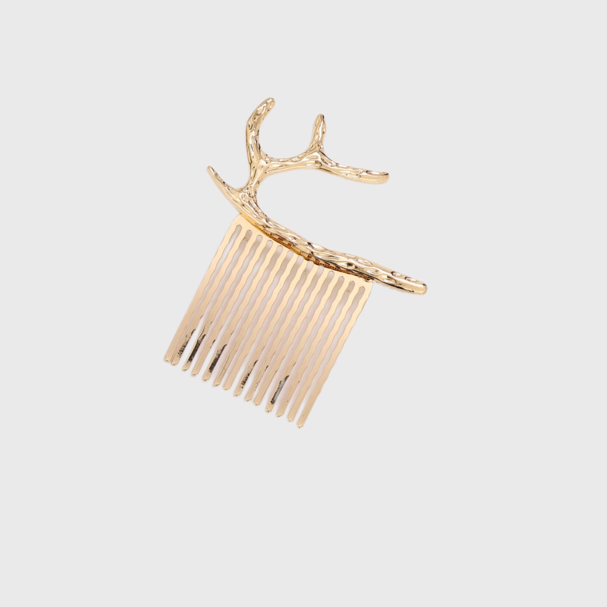 Mori chica europea y americana simple Navidad accesorios para el cabello ELK Antler vintage Luna radian peine tocado animal peine femenino