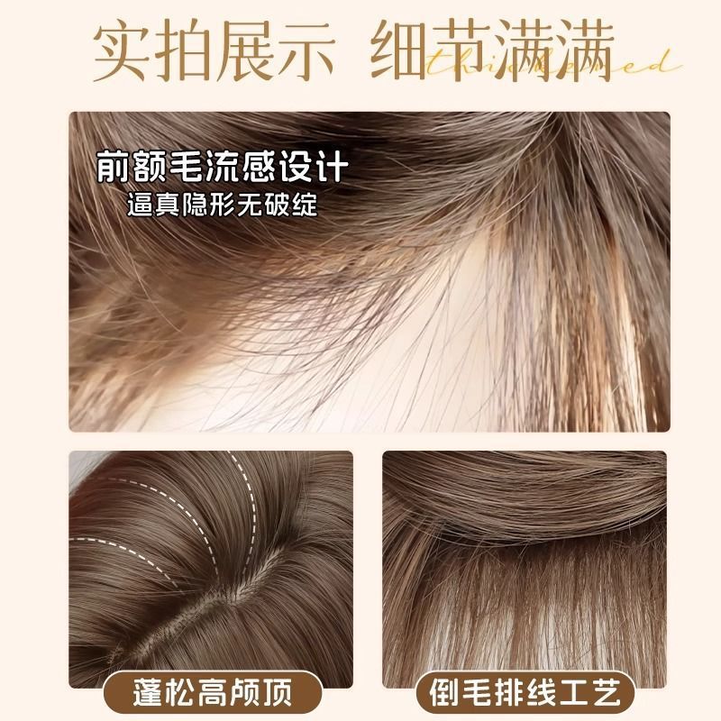 假发全头套女夏季潮流美式亚麻灰棕高层次修颜Lolita日常整顶假发|undefined