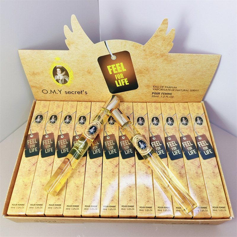 Perfume de 35 ml, Versión Q, Popular Transfronterizo, para Hombre y Mujer, en Tubo de Ensayo, Fragancia Floral y Frutal, Perfume Portátil, Venta al por Mayor