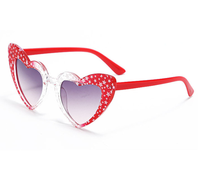 6181 dibujos animados irregular niños y niñas melocotón corazón gafas de sol de moda europea y americana nueva en forma de corazón