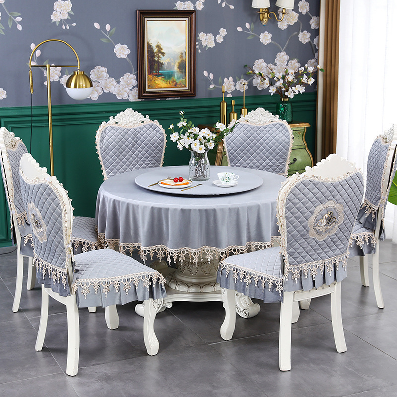 New European Style Dining Chair Cushion Set, Dining Table Cloth, Stool Cover, Household Chair Cushion, Chair Cover, Non-Slip, Universal for All Seasons