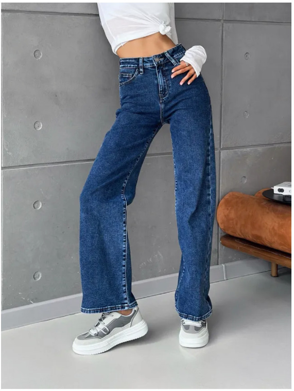 俄罗斯服装外贸牛仔裤女2025新款阔腿裤秋装跨境OZON/WB一件代发|undefined