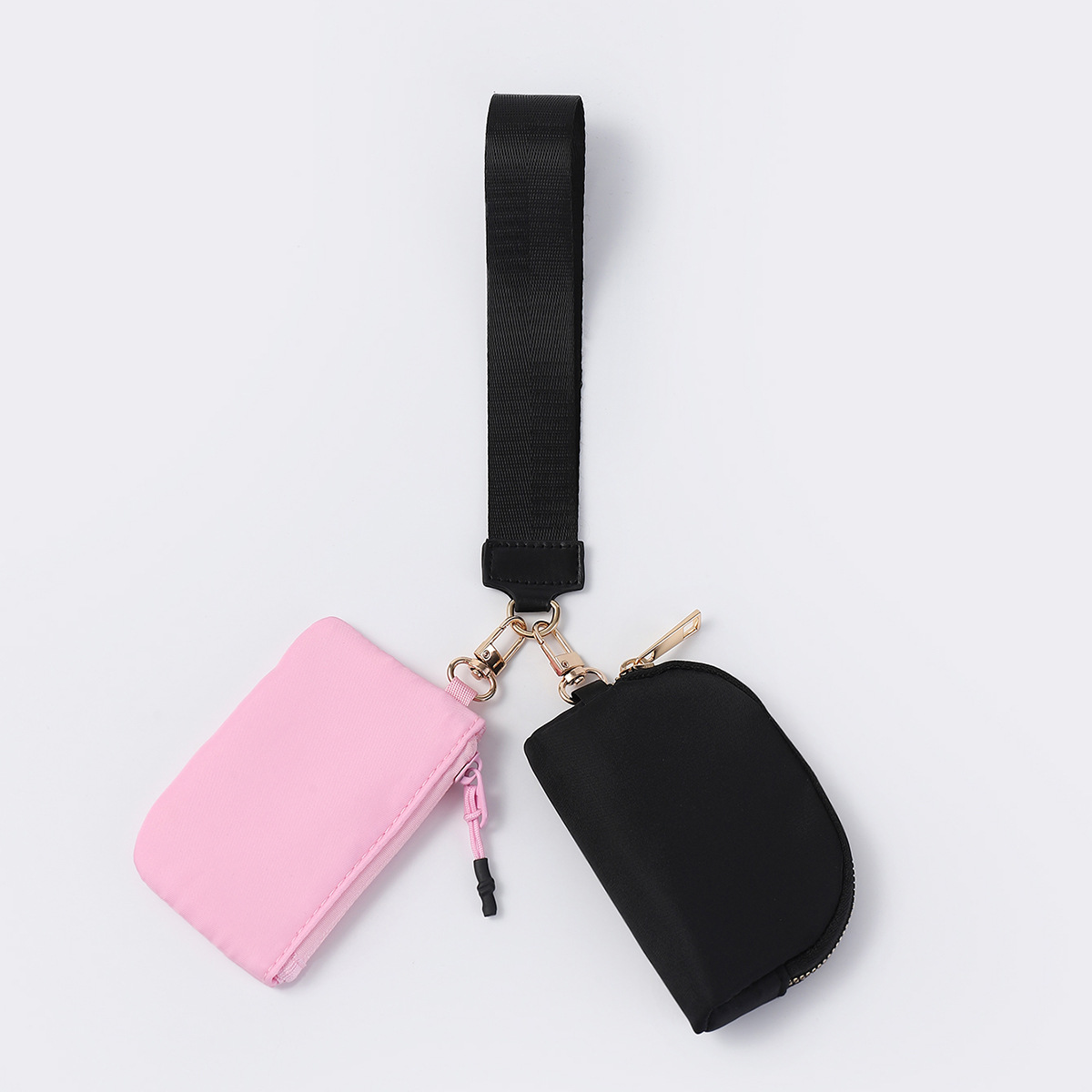 Bolso de muñeca transfronterizo LULU con el mismo estilo Mini bolso de color de moda portátil Estuche para llaves de almacenamiento impermeable de nailon