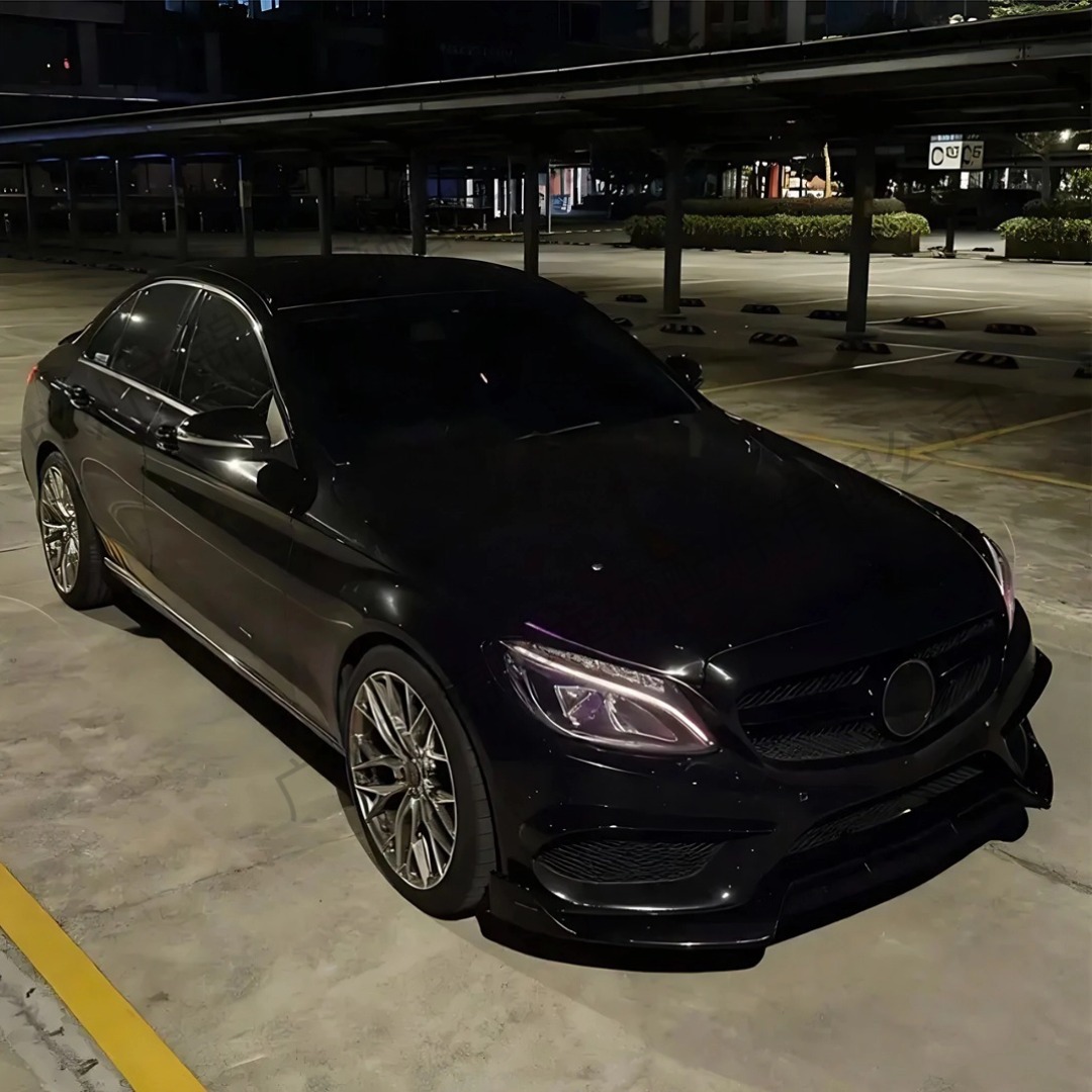 Suitable for 2014-2018 Mercedes-Benz C-Class W205 Modified Front Bumper Three-Section Front Shovel Small Surround Spoiler