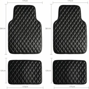 Cross-Border Automotive Universal Floor Mats, Amazon Foreign Trade Exclusive, Four-Piece Set, Thick Leather Floor Mats, Easy to Care for