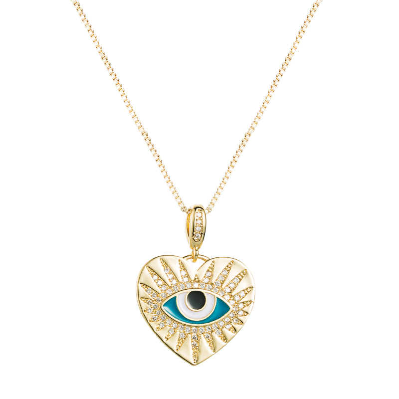 devilu0027s eyes heart-shaped pendant necklace