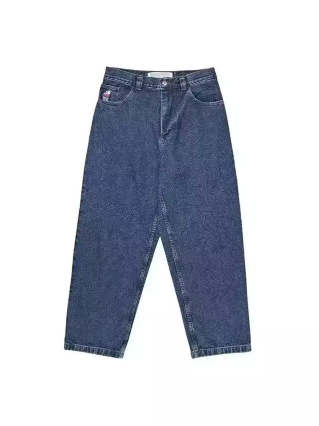 American Polar Big Boy Street Vintage Hip Hop Bordado Jeans para hombre Moda casual Jeans de todo fósforo
