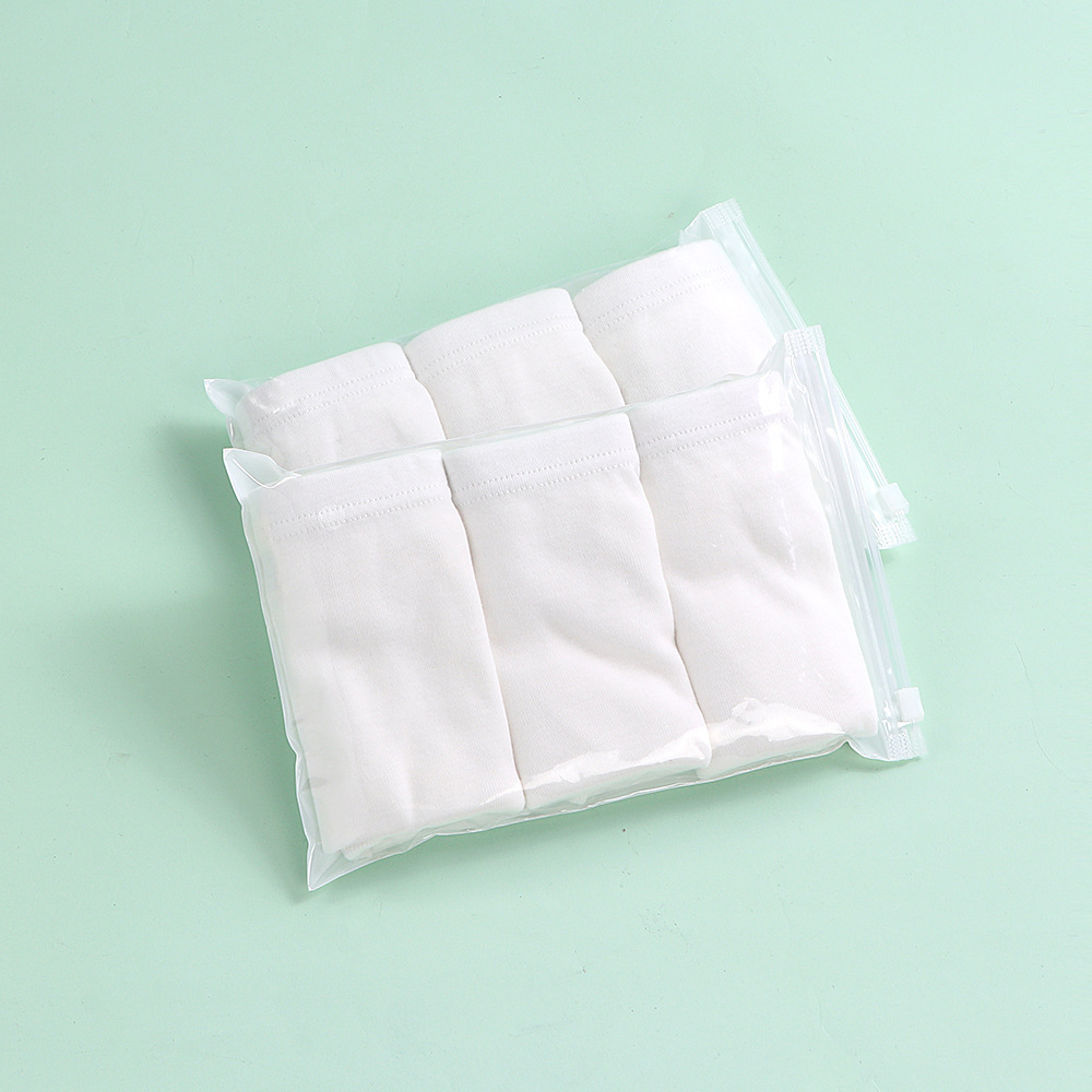 Children's Cross-Border Cotton Breathable Underpants for Boys and Girls, Simple Pure White Triangle Bottoms for Toddlers and Middle-Aged Children