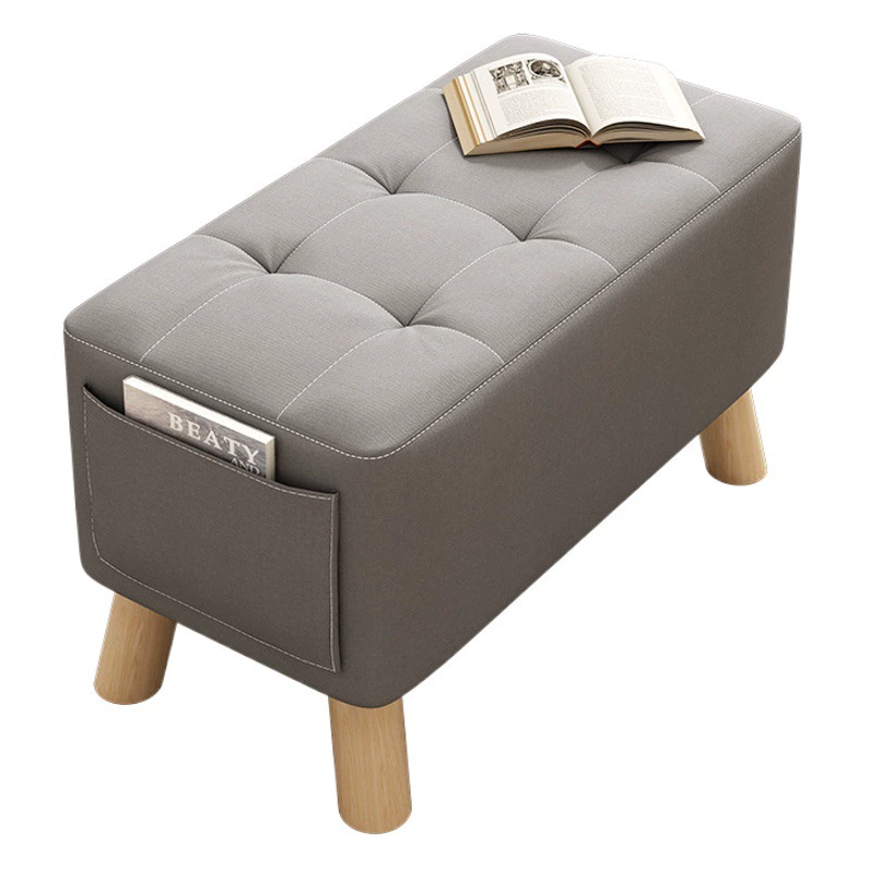 Небольшой табурет из цельного дерева Бытовой дверной табурет для смены обуви Простой маленький квадратный табурет Гостиная Маленькая скамья Журнальный столик Табурет Спальня Маленький стул