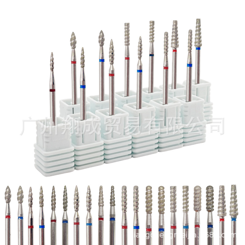 New Spiral Pattern Manicure Emery Polishing Head Russian-Style Pre-Processing Heat Sink to Remove Dead Skin Manicure Tool Head