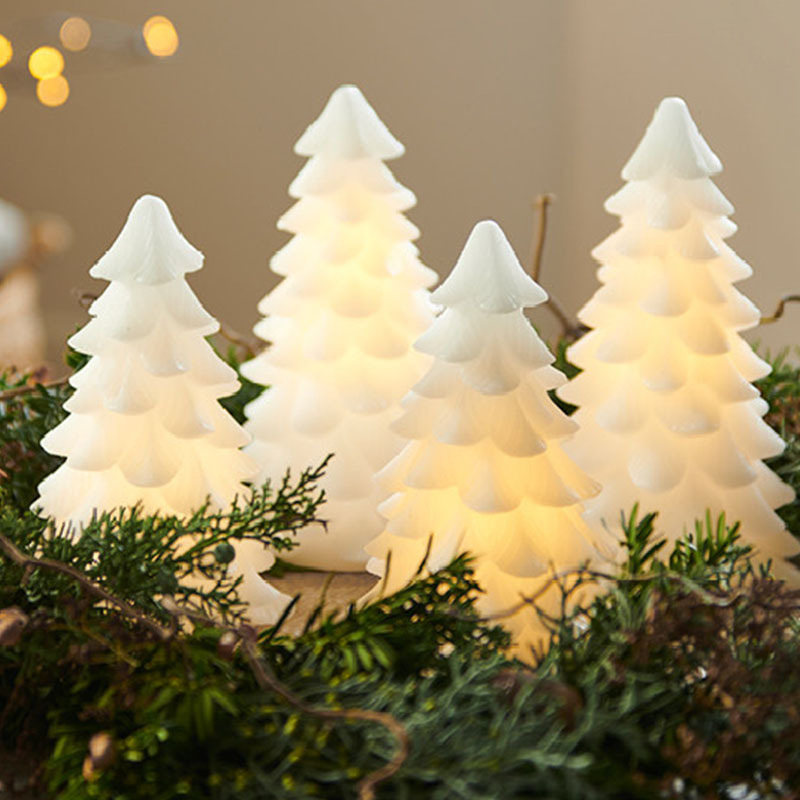 圣诞树电子仿真LED蜡烛灯遥控款圣诞气氛家居工艺品场景氛围摆件