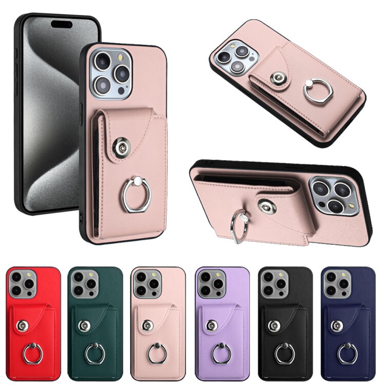 For IPHONE15 PRO MAX Organ Card Bag Phone Case Apple 14 Ring Buckle Card Wallet Protective Cover For IPHONE15 PRO MAX Organ Card Bag Phone Case Apple 14 Ring Buckle Card Wallet Protective Cover