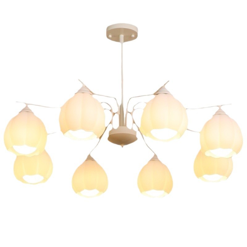 [Selección estricta] estilo francés crema brotes de flor lámpara moderna simple romántica cálida lámpara de estudio de restaurante medieval