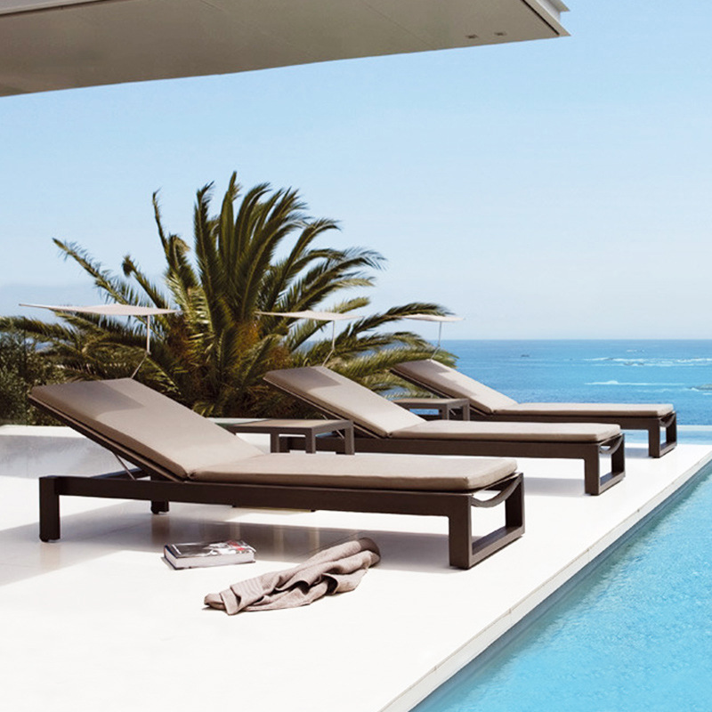 Al Aire Libre reclinable moderno creativo Hotel Villa piscina al aire libre acostado cama patio jardín balcón protector solar impermeable reclinable