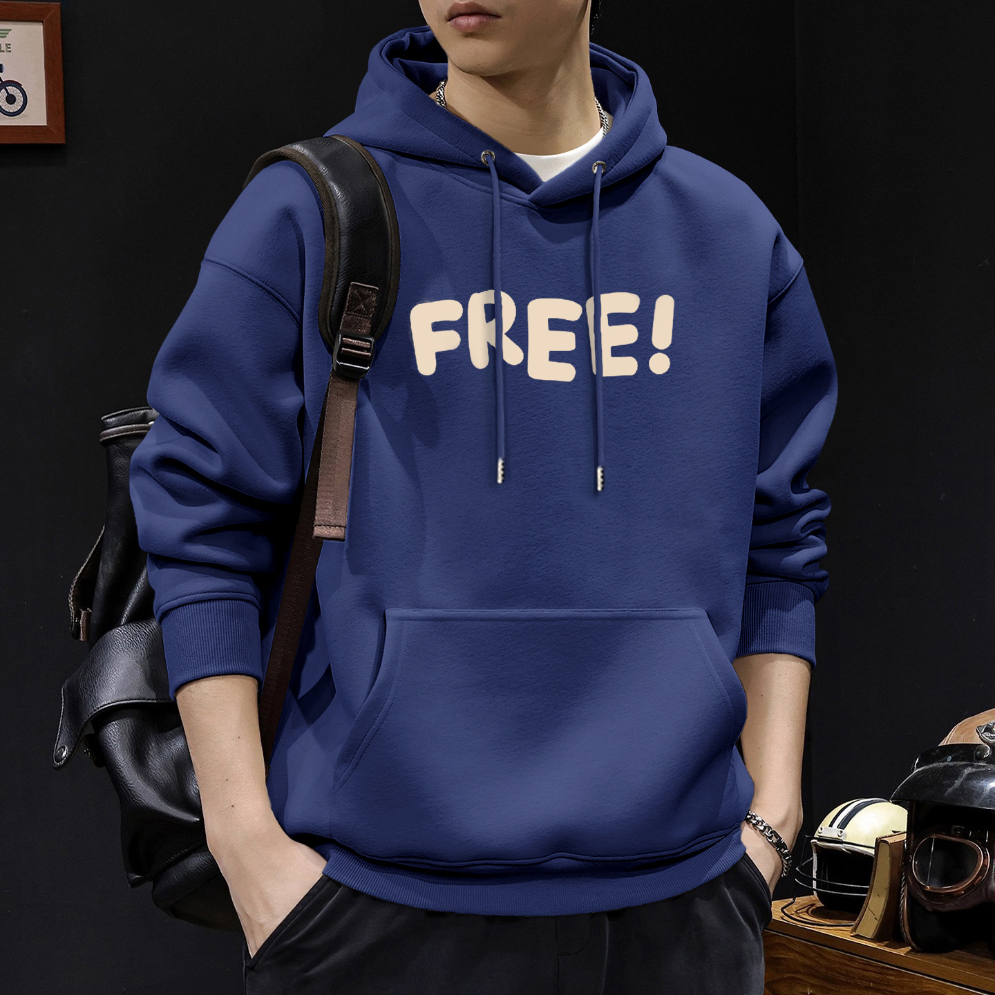 Azul escondido con sudadera normal - 1585