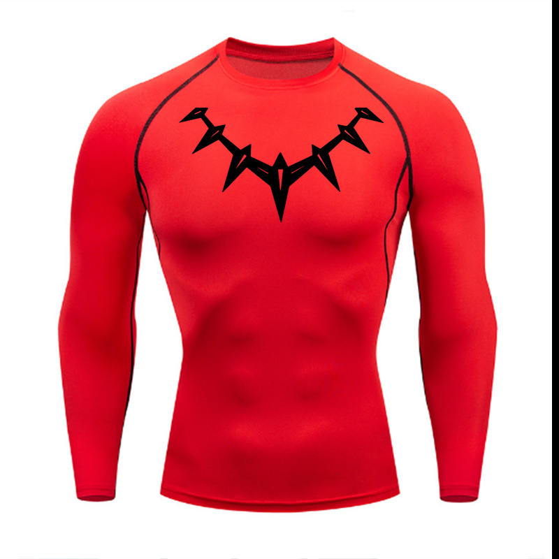 Black panther herr träningströja fitness andas och elastisk_voghion.com