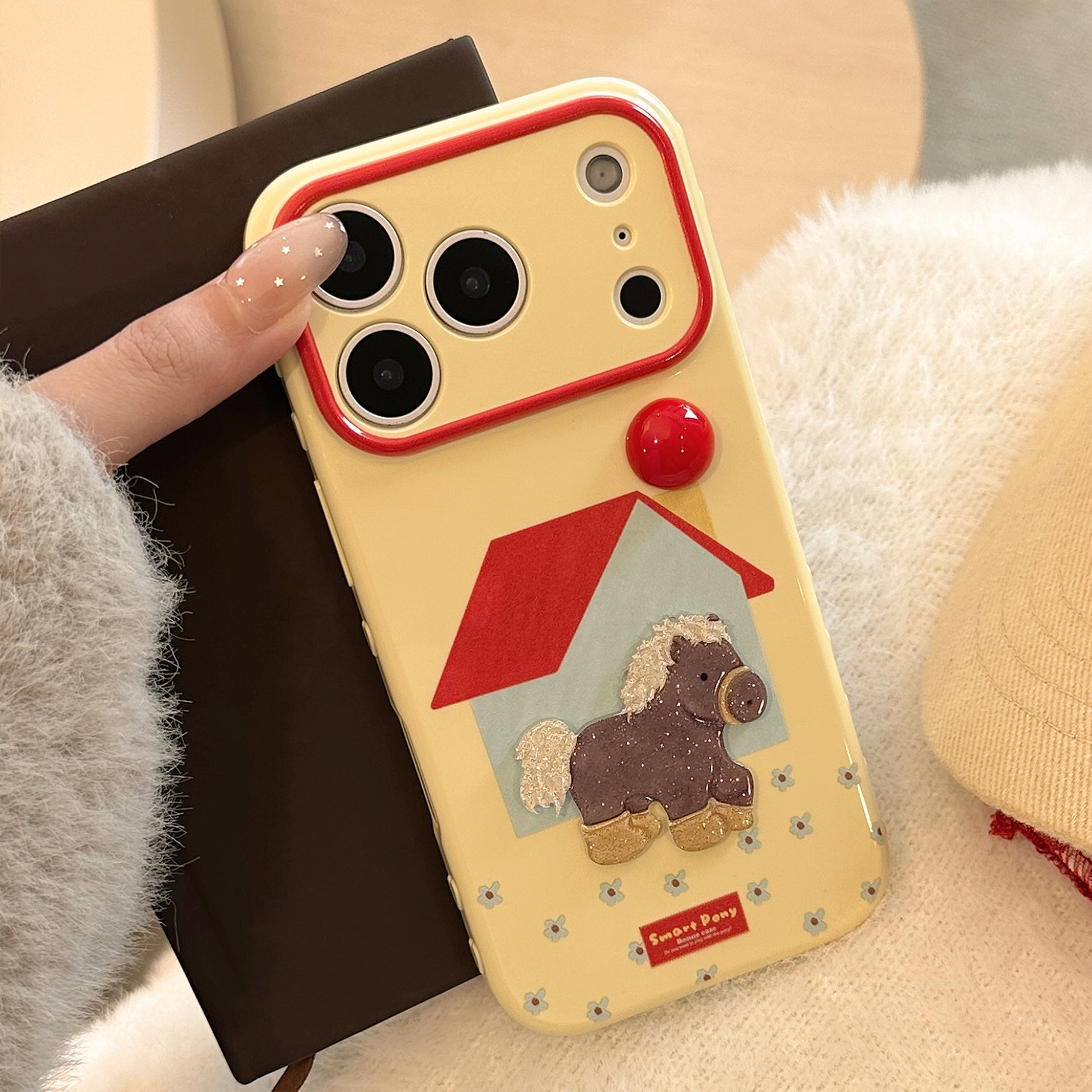 Protective Phone Case For Iphone 17 16 15 14 13 12 11 Series Red Pony_voghion.com
