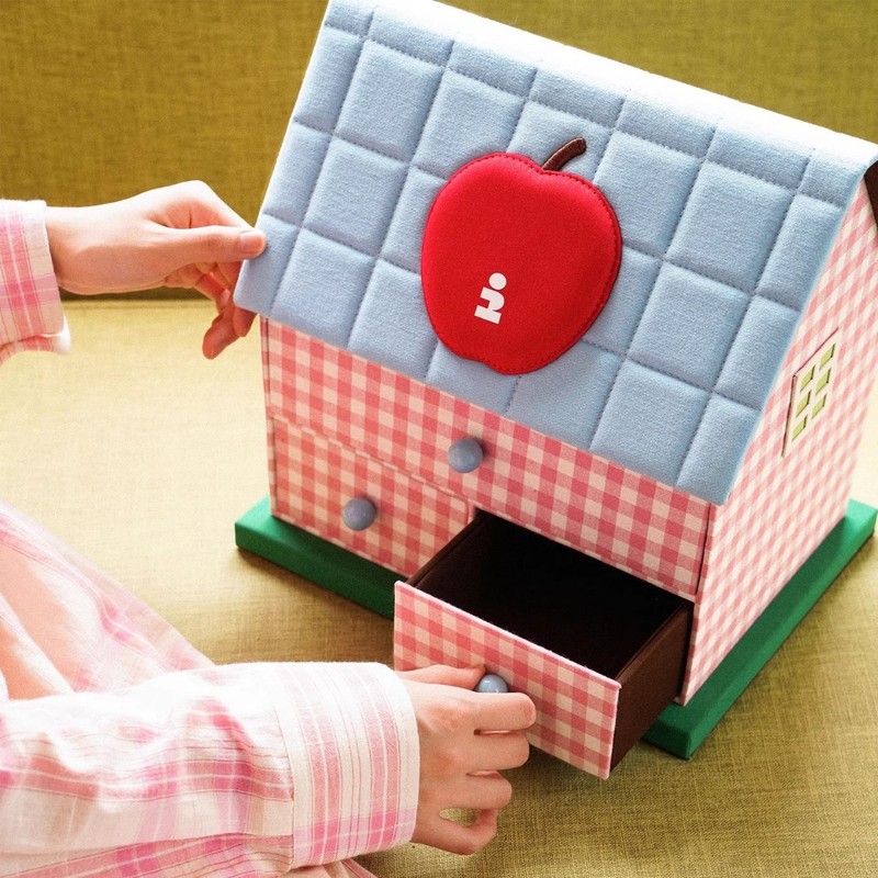 Tagi. 「アップルタピハウス」ふくらんの想像力収納ボックスデスクトップ小さな家コテージ装飾収納ボックス|undefined