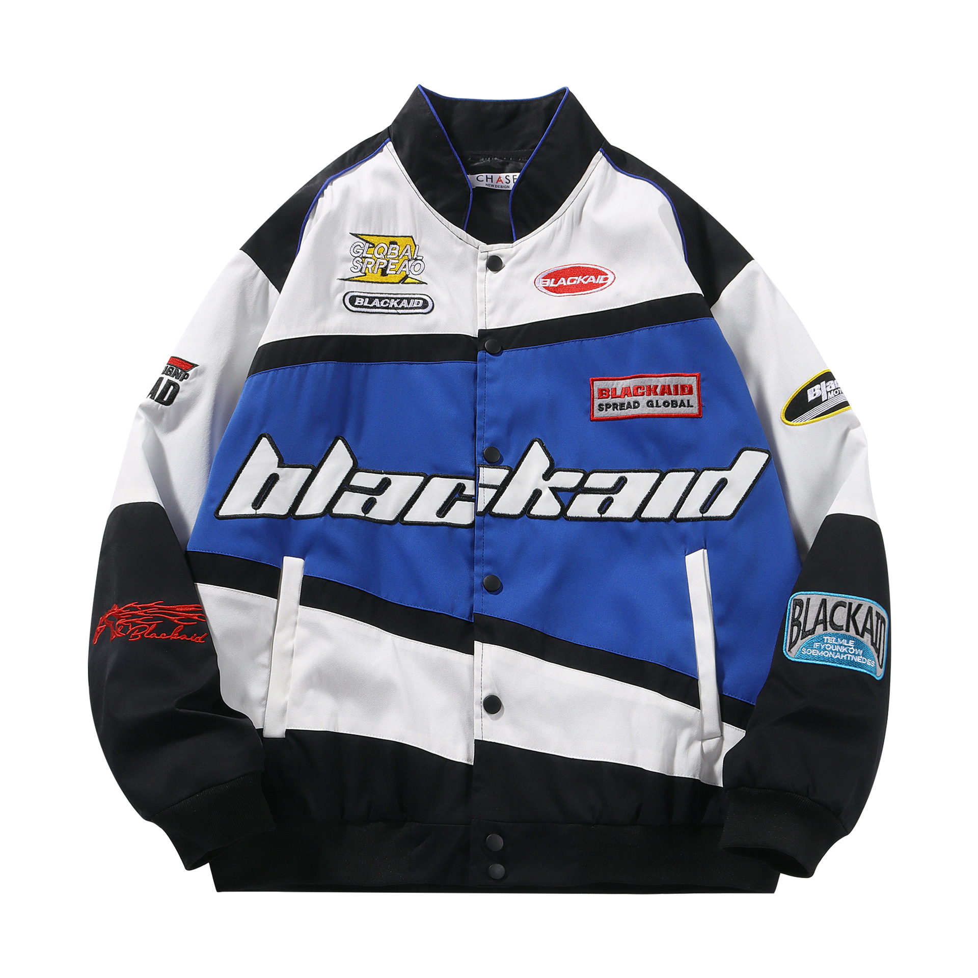 Estilo americano retro calle moda hip hop motocicleta chaqueta hombres ins diseño sentido nicho vintage chaqueta de carreras