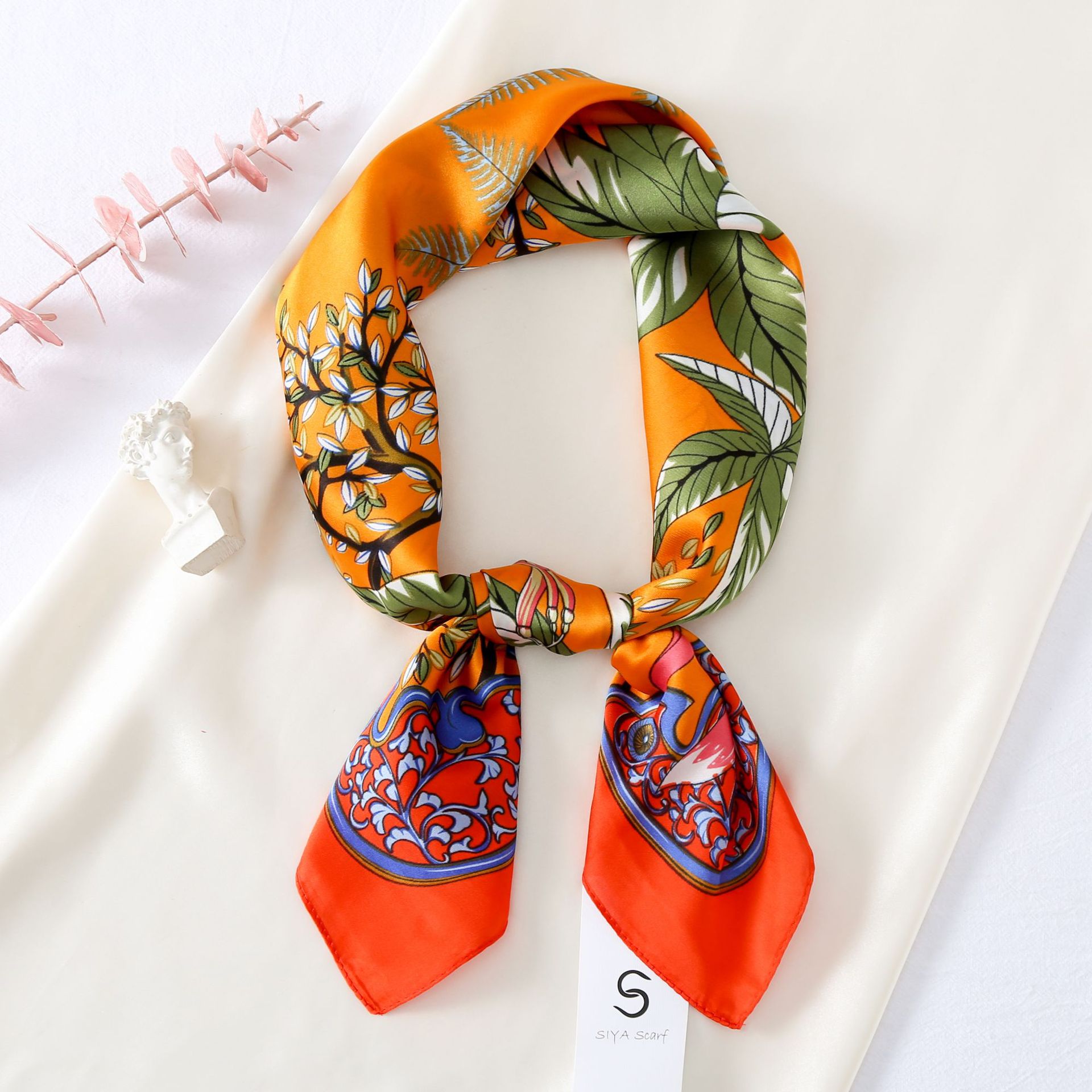 47g Weight Silk Scarf Classification Street, Shopping Occasion Polyester Material Geometric, Polka Dots Pattern Spring&Summer Season Women's Gender Elegant, Lady Style Women's Elegant Lady Geometric Polka Dots Polyester Silk Scarf 9