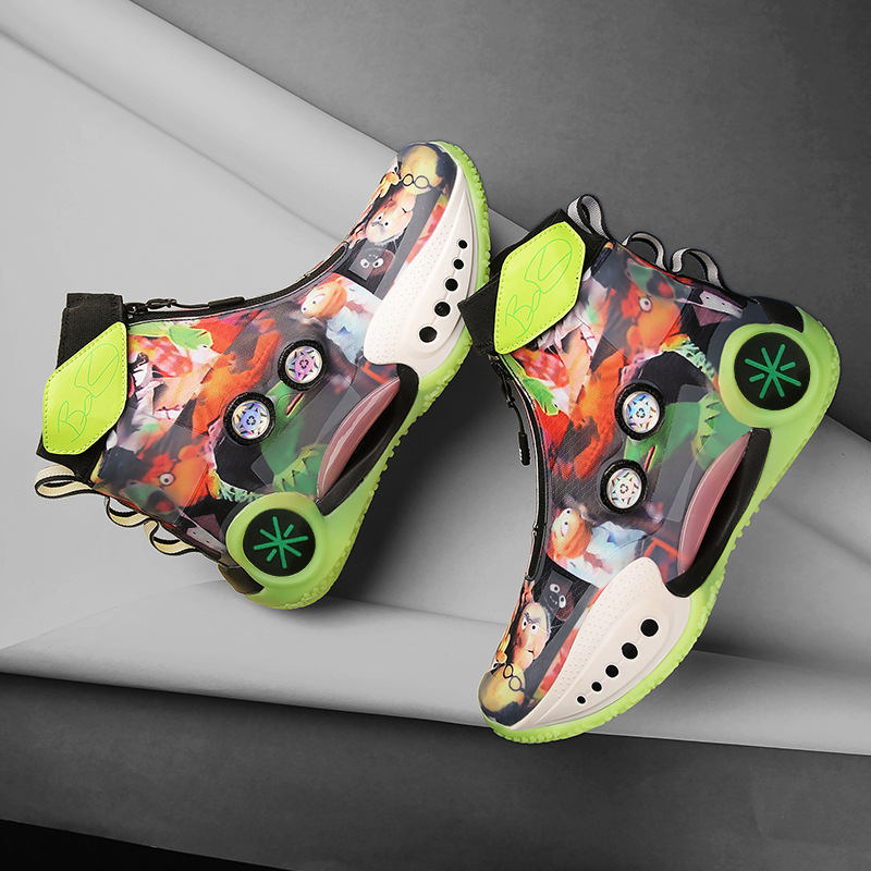 Balabala Kidsren's Basketball Shoes Zipper Wade 9Th Generation Sleepless Black Warrior Men and Women Primary and Secondary School Students Ant Step Balabala Kidsren's Basketball Shoes Zipper Wade 9Th Generation Sleepless Black Warrior Men and Women Primary and Secondary School Students Ant Step