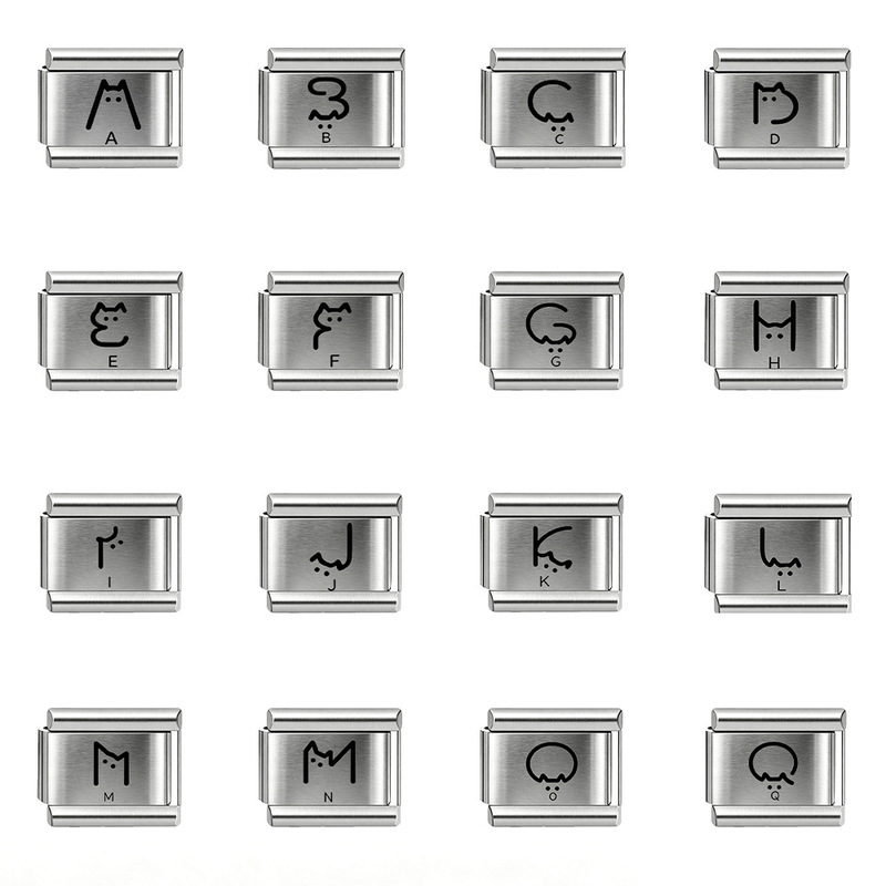 Amazon's best-selling cross-border DIY modular bracelet 9MM elastic LUCK versatile English 26 black letters supply Amazon's best-selling cross-border DIY modular bracelet 9MM elastic LUCK versatile English 26 black letters supply