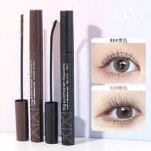XIXI大眼妹妹睫毛膏彩色不易晕染女小刷头自然纤长浓密浅棕色黑色