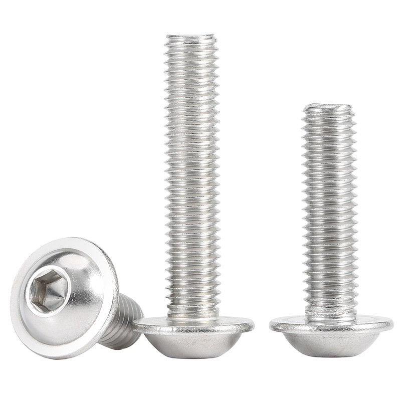 304 스테인리스 스틸 둥근 머리 와셔 육각 나사 반원 머리 와셔 나사 M2M3M4M5M6M8*3X40