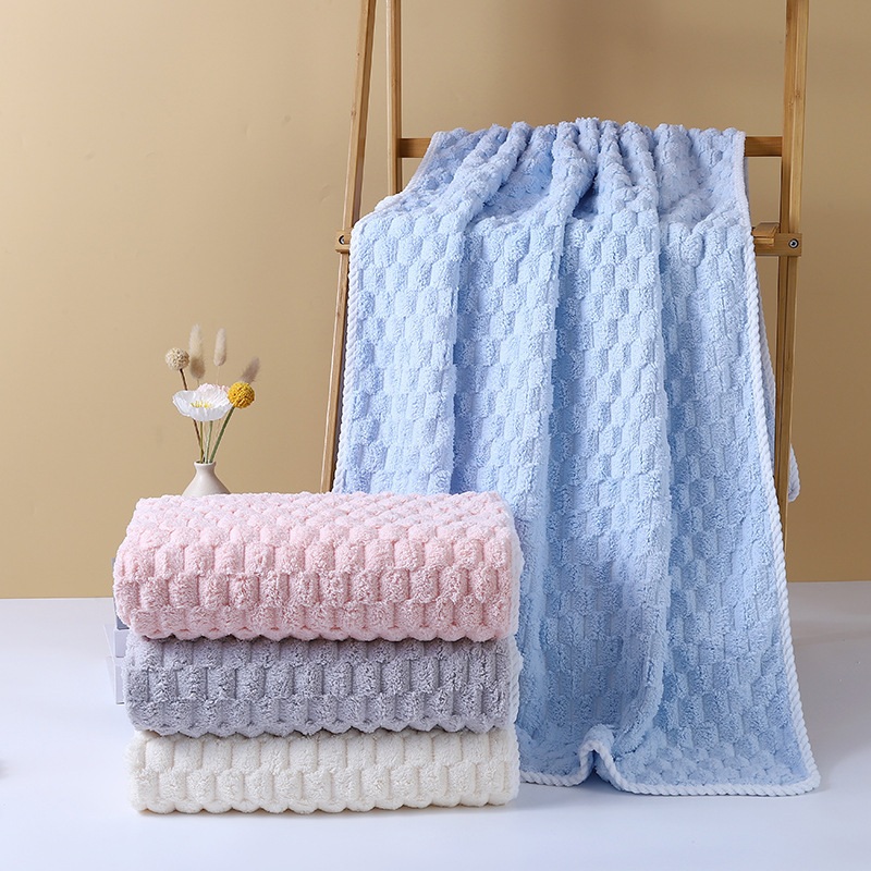 Cloud plush towel class a large bath towel coral fleece household soft absorbent adult children's face towel bath towel
