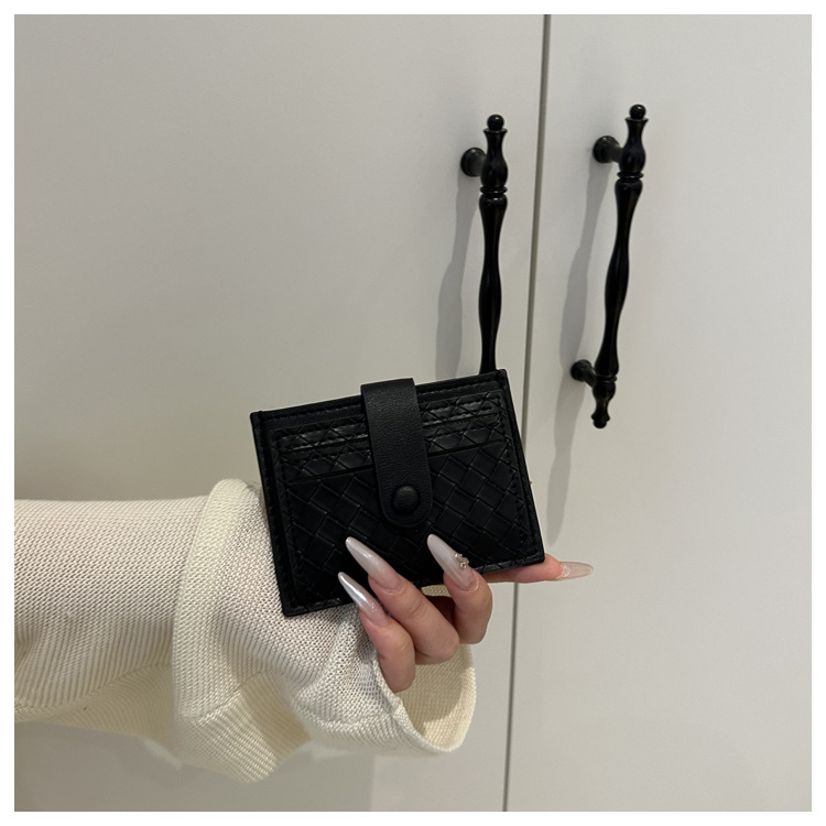 33g Weight Polyester Lining Material Magnetic Buckle Closure Type / Strap Type Card Holder Bags Type Daily Occasion PU Material Solid Color Pattern All Seasons Season Unisex Gender Basic, Classic Style Style Square Shape Unisex Solid Color PU Magnetic Buckle Card Holders 12