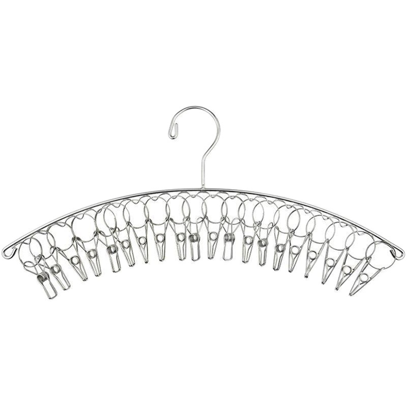 Estante de secado de acero inoxidable arco 6/8/10 clip calcetines rack de secado de acero inoxidable clip a prueba de viento percha