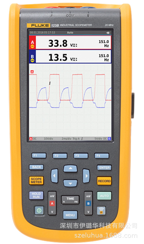 福禄克手持示波器FLUKE120B系列 20MHz/40MHz双通道记录仪