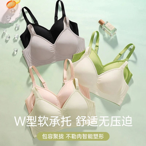 Invisible Jelly Braless Women's Adjusting Soft Support Underwire Bra for Nipple Coverage Anti-Sagging Ultra Soft Thin Undergarment