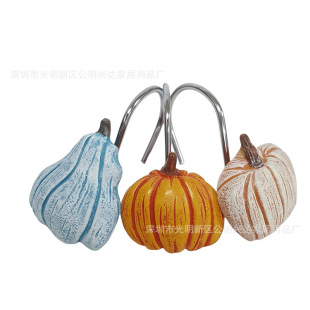 Factory Direct cross-border e-commerce dedicated pumpkin hook shower curtain hook bathroom supplies sticky hook hardware sticky hook
