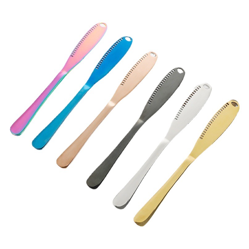 Amazon transfronterizo 430 Acero inoxidable mantequilla cuchillo queso Queso mantequilla cuchillo pan mermelada hornear vaca raspador