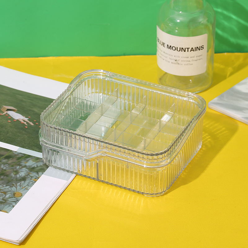 新款家用桌面便捷首饰透明收纳盒项链耳钉戒指手链饰品收纳详情3