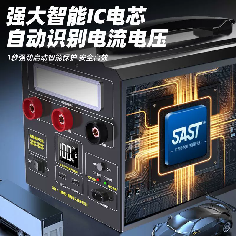 SAST официальный 500W наружный 24V/12V мобильный мощный стартовый источник, стартер для грузовика, тяжелый грузовик, электрический старт за секунды, Leide Co., Ltd.