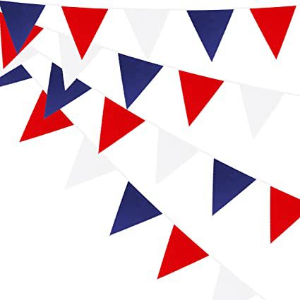 Nueva Bandera de triángulo de algodón decoración de fiesta de cumpleaños papel colorido bandera del Día de los niños Bandera de algodón bandera colgante bandera del jardín